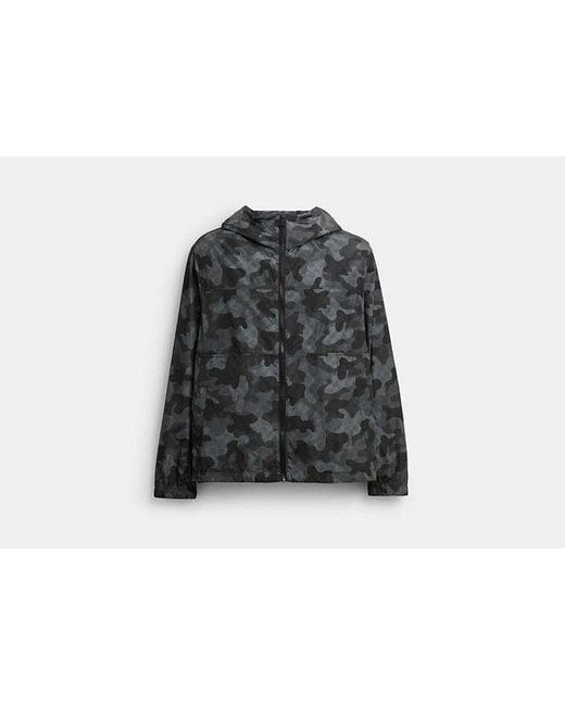 COACH Black Camo Signature Windbreaker for men