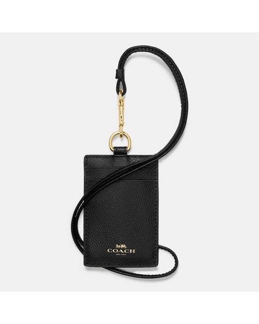 Coach Outlet Id Lanyard in Black Lyst