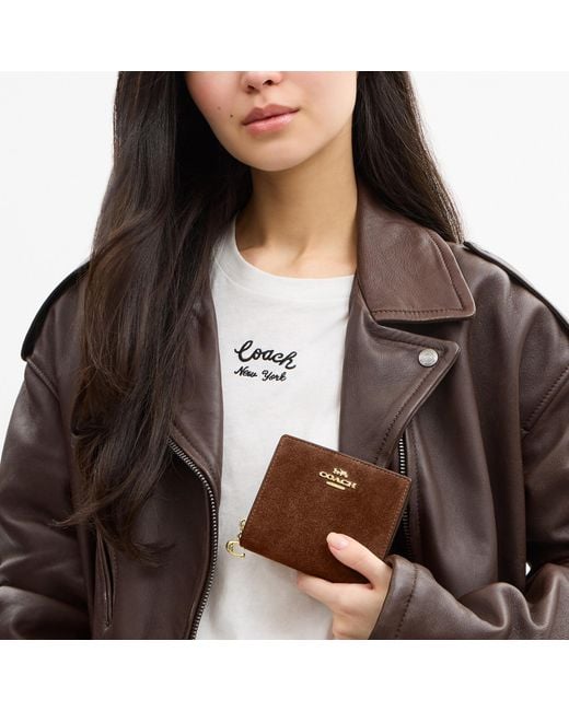 COACH Brown Snap Wallet