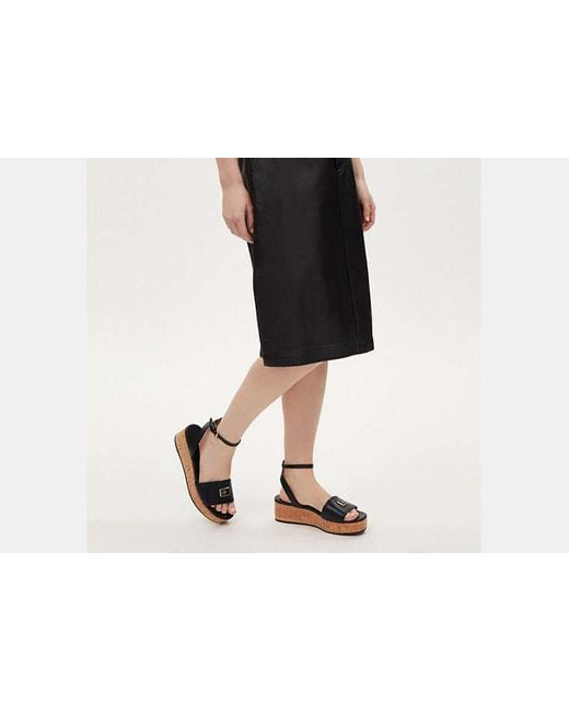 COACH Black Tullie Sandal