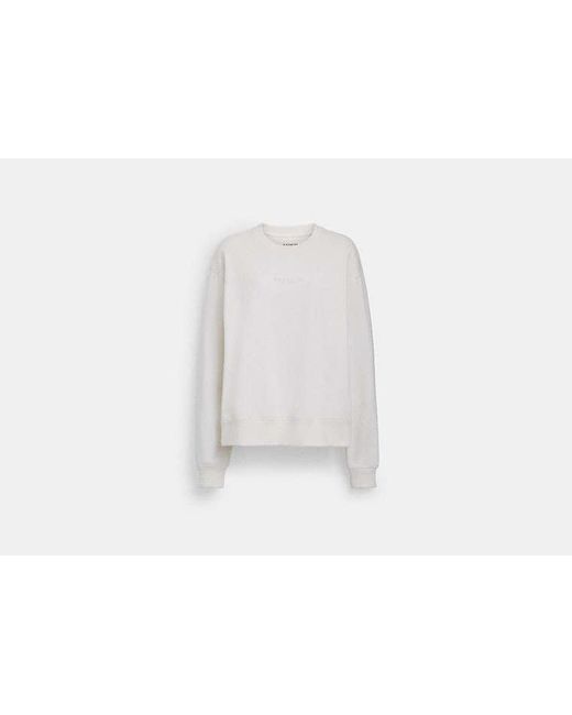 COACH White Crewneck
