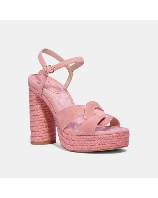 COACH Pink Talina Sandal