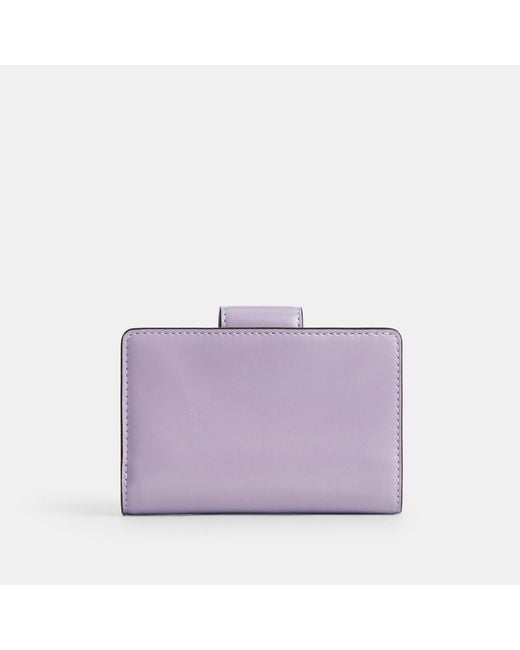 COACH Purple Medium Corner Zip Wallet