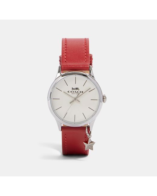 COACH Red Ruby Watch, 32mm