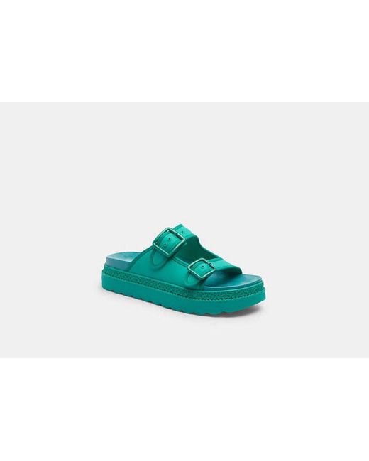COACH Green Lainey Sandal