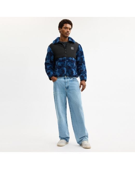COACH Blue Sherpa Jacket for men