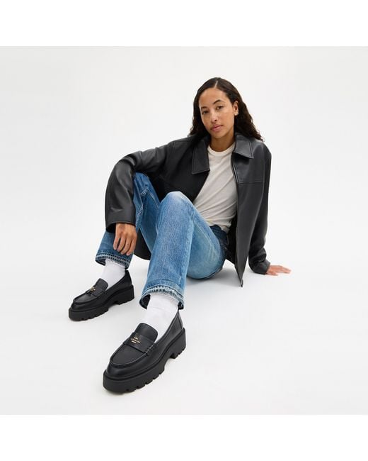 COACH Black Lucy Loafer