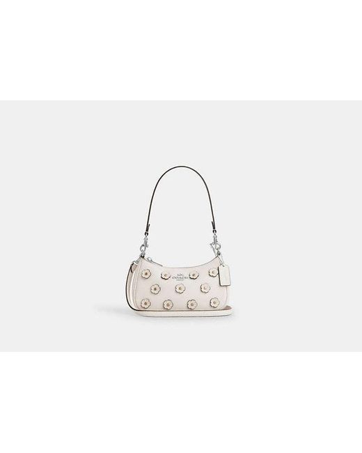 COACH Black Teri Crossbody Bag With Floral Applique