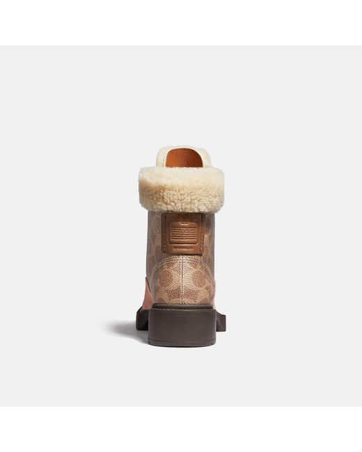 coach lorimer bootie in signature canvas