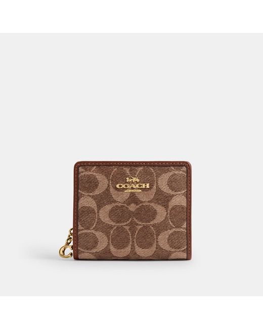 COACH Brown Snap Wallet