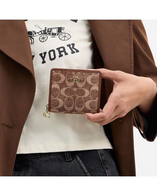 COACH Brown Snap Wallet