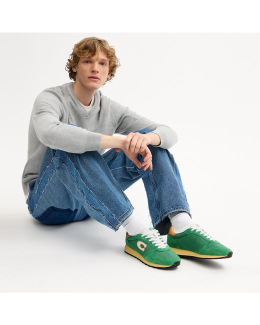 COACH Green Retro Runner for men