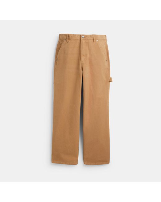 COACH Brown Canvas Pants for men
