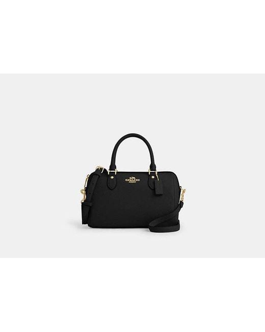 COACH Black Rowan Satchel Bag