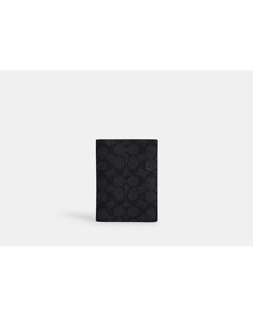 Porta Carte Di Credito E Passaporto di COACH in Black da Uomo
