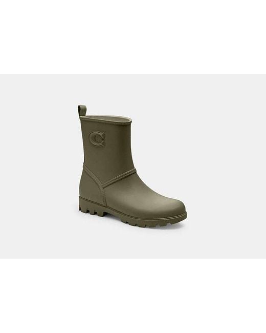COACH Green Ryder Rainboot