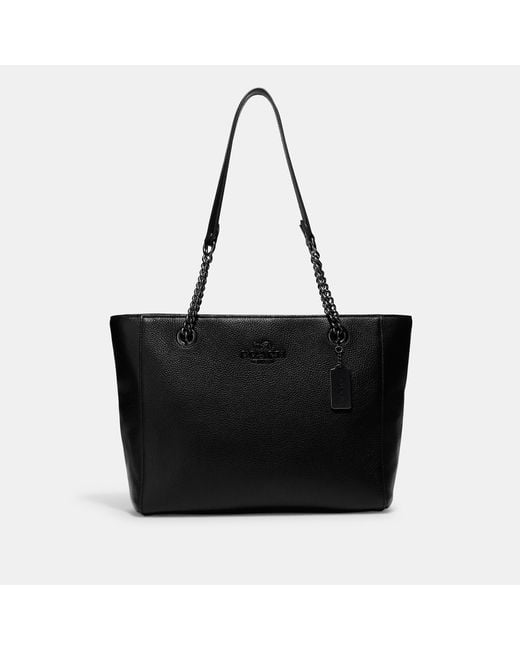 Coach Outlet Black Cammie Chain Tote