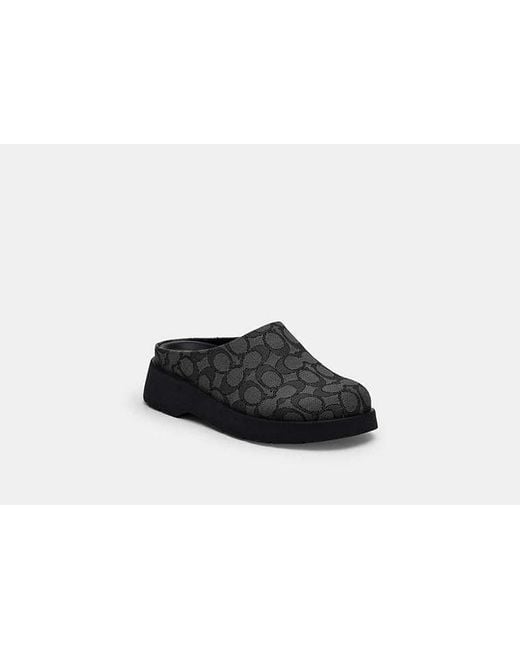 COACH Black Link Mule