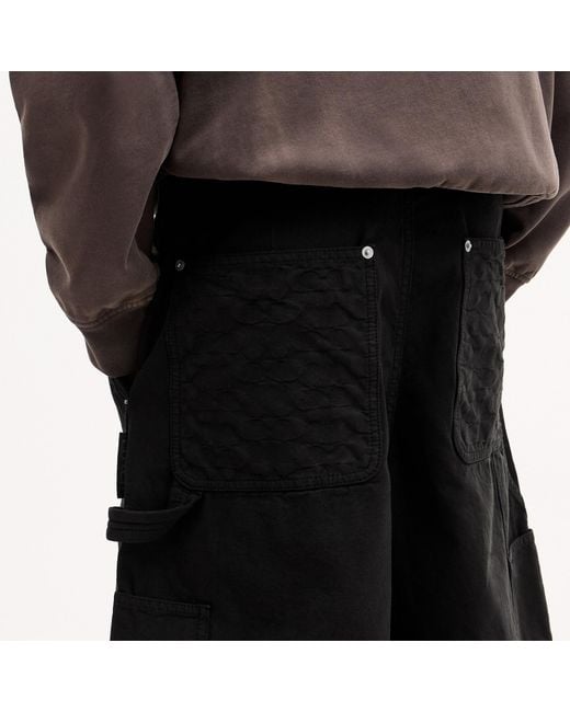 COACH Black Canvas Shorts for men