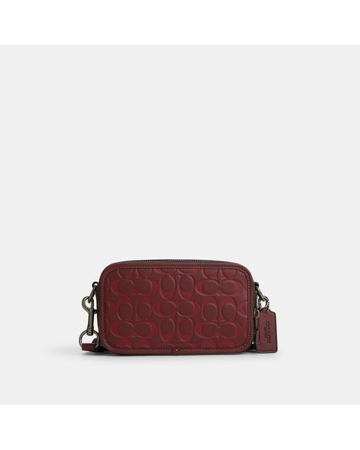 COACH Red Wyatt Crossbody In Signature Leather for men