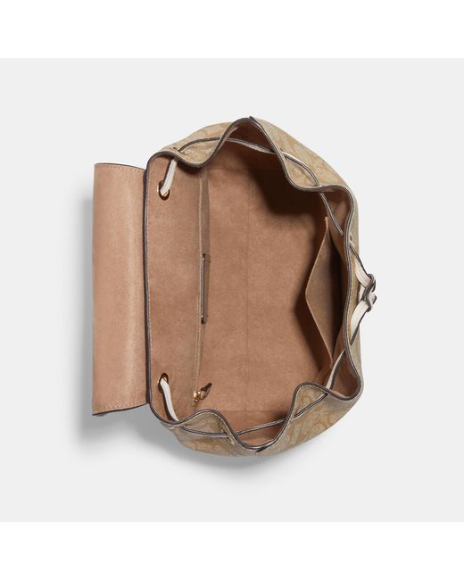 Coach Outlet Kleo Backpack In Blocked Signature Canvas | Lyst