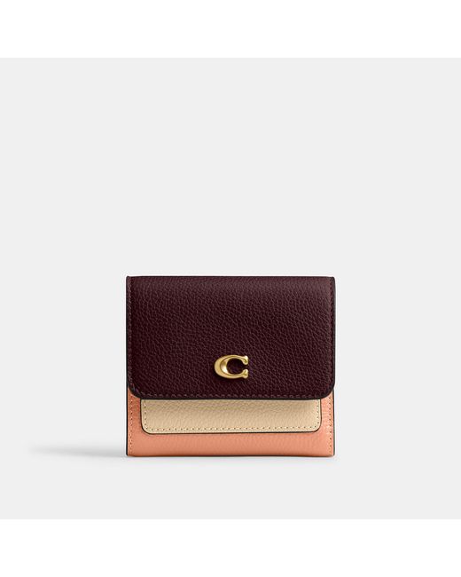 COACH Red Mila Small Flap Wallet