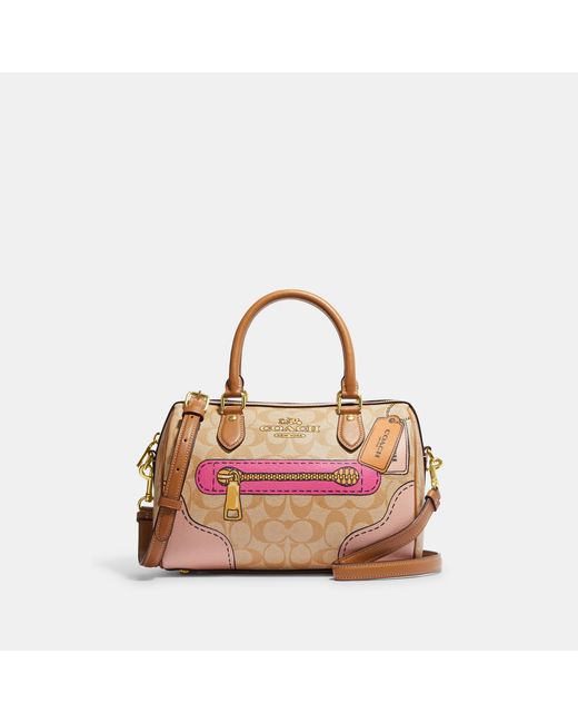 Coach Outlet Rowan Satchel In Signature Canvas With Trompe L'oeil Print ...
