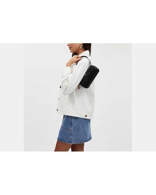 COACH Nolita Barrel Bag In Signature Denim in Black Lyst