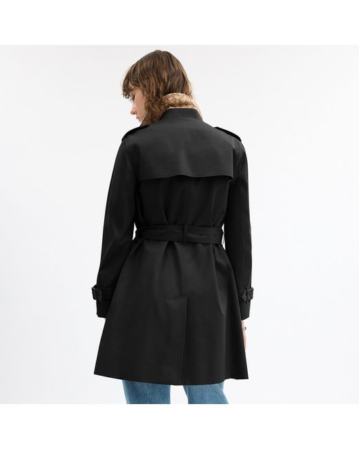 COACH Black Mid Trench