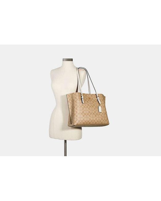 COACH Mollie Tote In Signature Canvas in Black Lyst