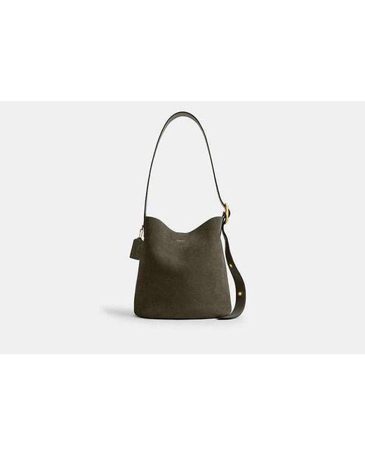 COACH Black Bleecker Bucket Bag