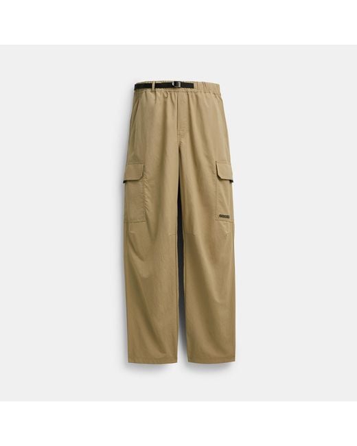 COACH Natural Nylon Utility Pants for men