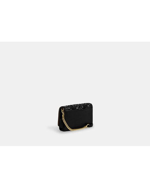 COACH Flap Clutch Crossbody in Black Lyst