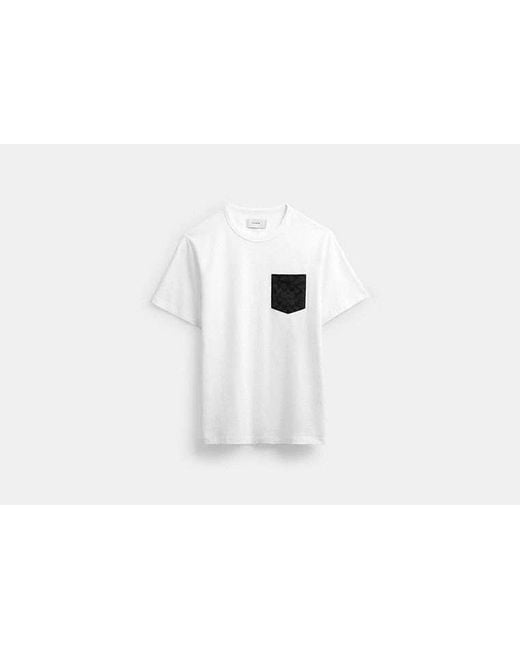 COACH Black Essential Pocket T-Shirt for men