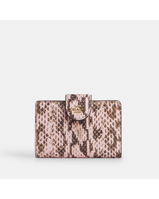 COACH Pink Medium Corner Zip Wallet