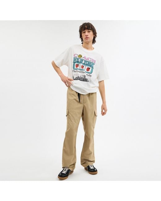 COACH Natural Nylon Utility Pants for men
