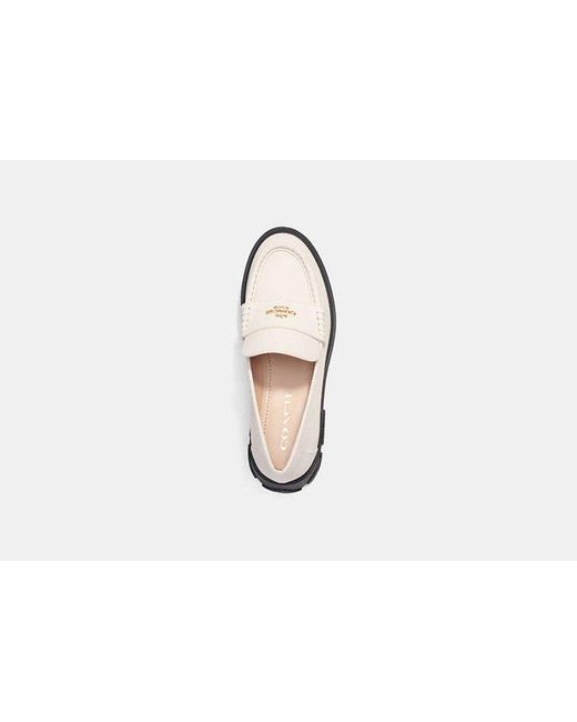 COACH White Ruthie Loafer