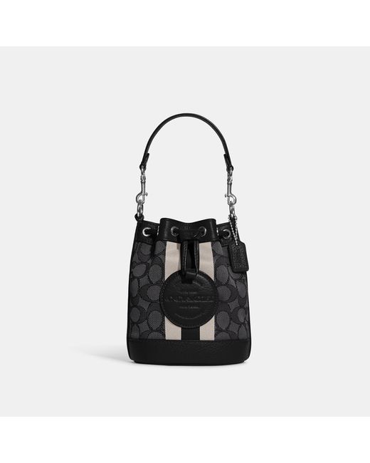 Coach Outlet Mini Dempsey Bucket Bag in Black | Lyst