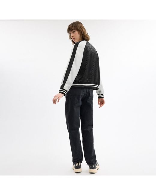COACH Reversible Signature Souvenir Varsity Jacket in Black | Lyst