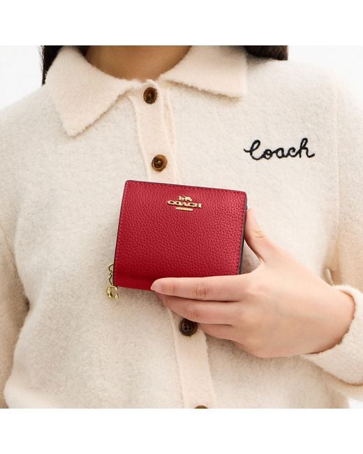 COACH Red Snap Wallet