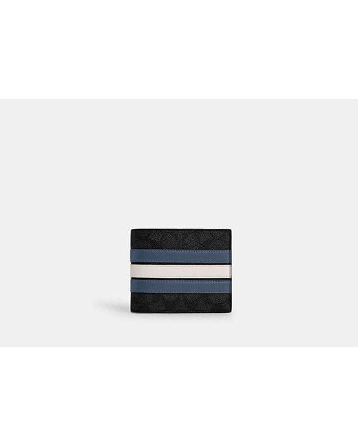 Portafoglio 3 di COACH in Black da Uomo