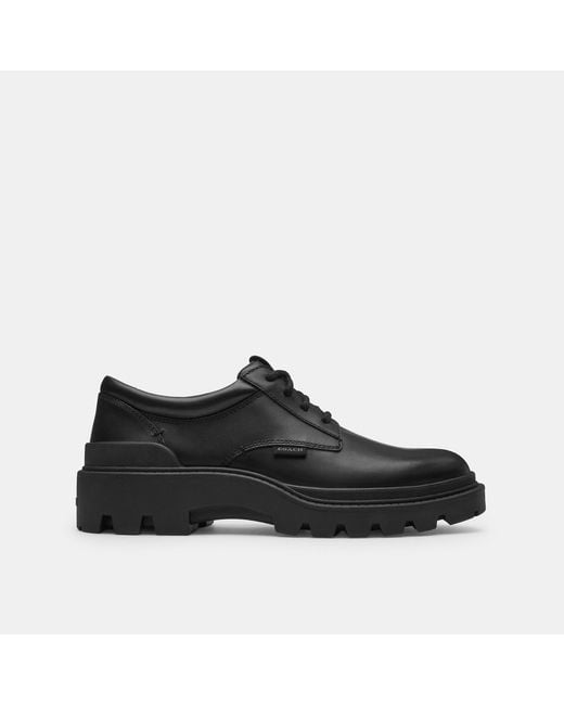 COACH Black Cameron Derby for men