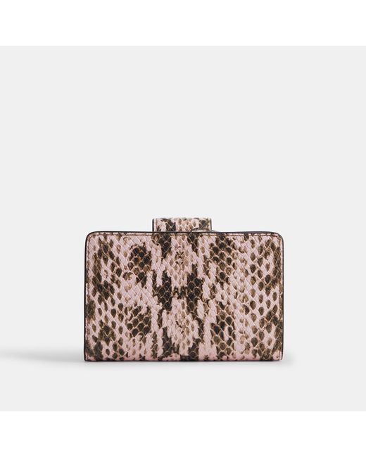 COACH Pink Medium Corner Zip Wallet