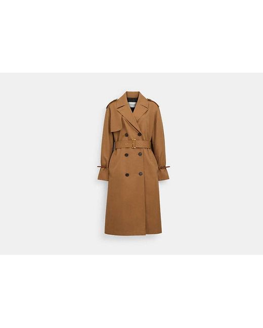 COACH Black Relaxed Double Breasted Trench