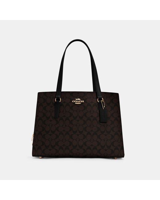 Coach Outlet Black Tatum Carryall 40 In Signature Canvas