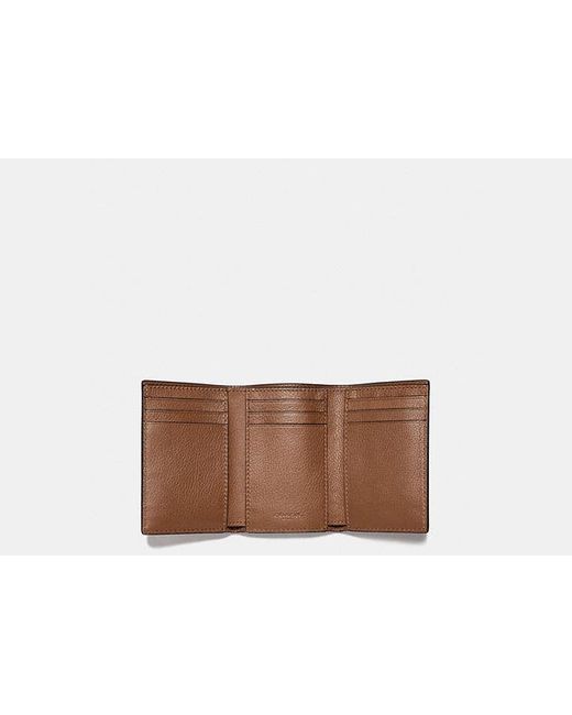 COACH Brown Trifold Wallet for men