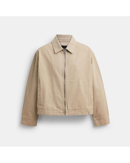 COACH Natural Zip Up Blouson Jacket for men
