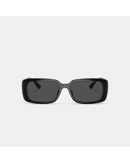 COACH Black Narrow Rectangle Sunglasses