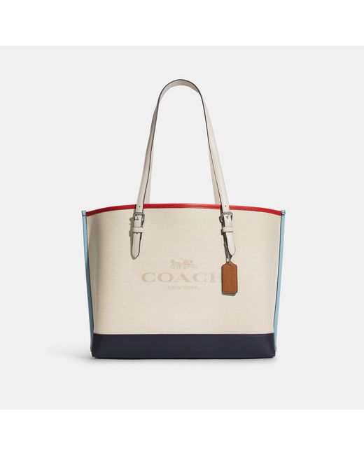 COACH Natural Mollie Tote In Colorblock