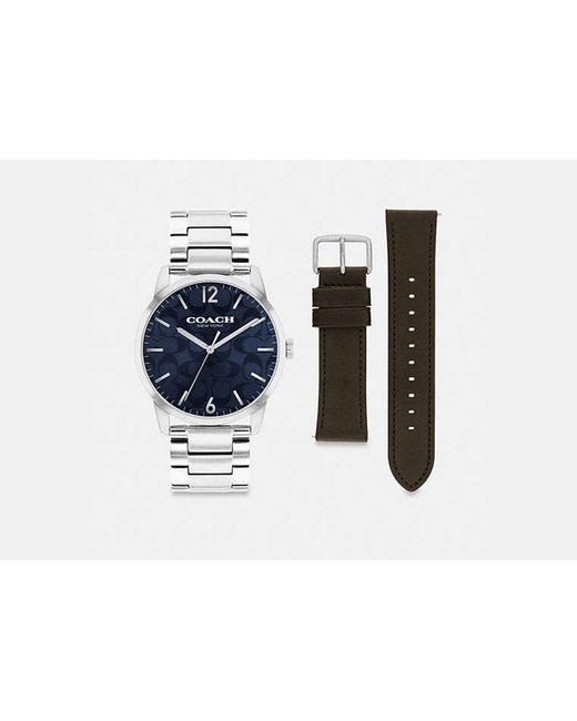 COACH Black Keane Watch Gift Set for men